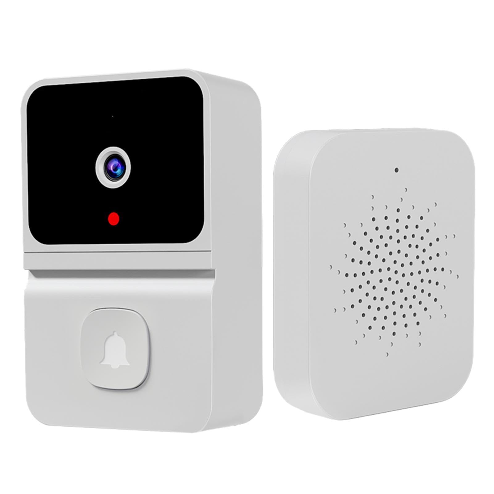 Timbre con Video Inalámbrico - Cámara con Timbre WiFi Inteligente, Seguridad Inalámbrica para El Hogar | Timbre con Vídeo con Batería Recargable, Visión Nocturna HD, Audio Bidireccional, Detección