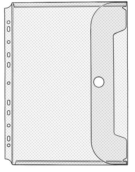VELOFLEX A534210 Document Wallet Crystal, Pack of 10, DIN A4, Document Wallet with Velcro Fastening, Polypropylene, Transparent - Image 3