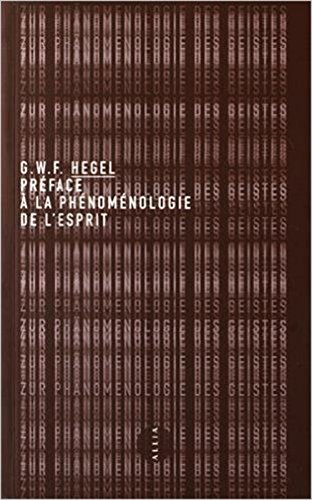 Préface à la Phénoménologie de l'Esprit PDF Ebook En Ligne