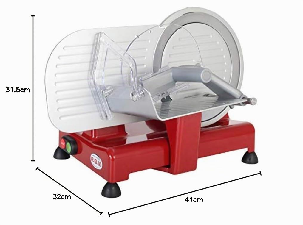 RGV Luxor 22 Eléctrico 120W Aluminio Plata rebanadora - Cortafiambres (Aluminio, Plata, 12 kg, 320 x 410 x 315 mm, 390 x 510 x 350 mm)
