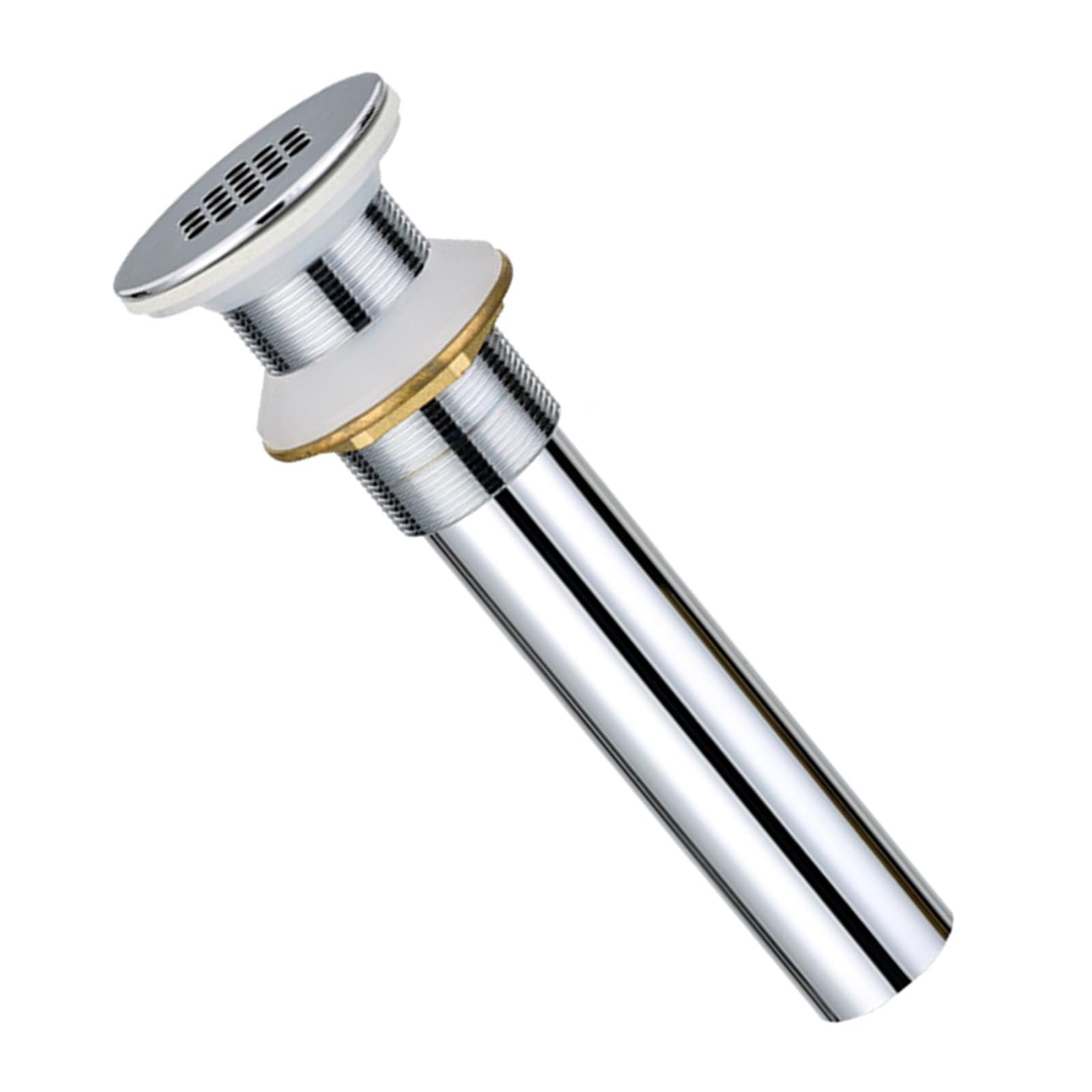 Msioytog Without Hole Bathroom Basins Sink Drain Waste Stoppers Drain Plug Stainless Steels Grids Strainer Wash Basins Faucet Accessory Bathtubs Grids Strainer