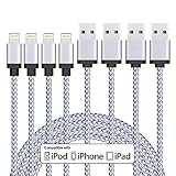 Atill MFi Certified iPhone Charger 3Pack 3FT 6FT 10FT Nylon Braided Charging Cord Compatilble with iPhone XR XS XSMax X 8 8 Plus 7 7 Plus 6 6s Plus SE 5 5s 5c iPad iPod (Black&Grey)