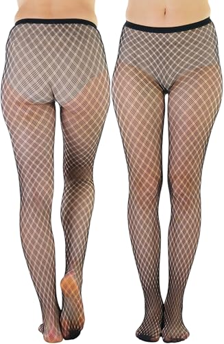 Image of ToBeInStyle Women's Argyle Checkered Diamond Rhombus Net Opaque Sheer Tights Pantyhose