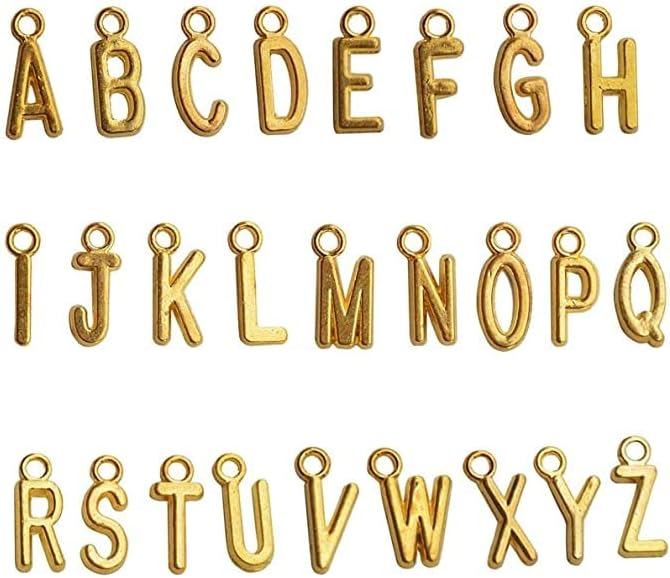 Y2K Phone Charm with String Single Alphabet Only - Letter X - Gold Colour