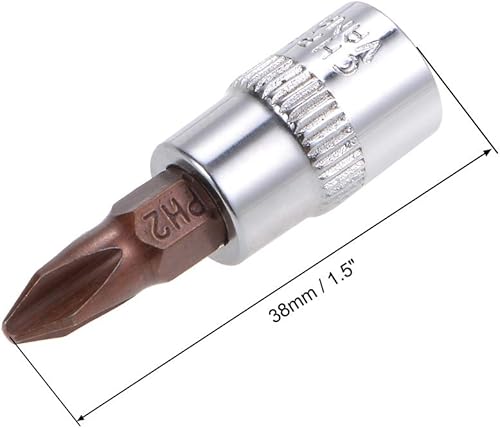 Miniatura 2 de uxcell 14 "Drive x PH2 Phillips Bit Socket, S2 Steel Bits, CR-V Sockets 1.5" Longitud (solo para uso manual), 3 piezas