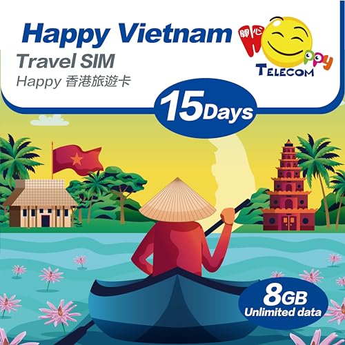 Carte SIM Vietnam activation facile sans formalité internet 15 jours 8 Go