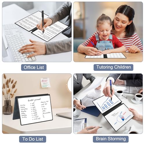 2 Stück Mini Whiteboard A5 Whiteboard Klein Tragbar Abwischbares Mini Whiteboards mit Stifte Tuch und Radiergummi für Büro Schule Zuhause Schreibtisch