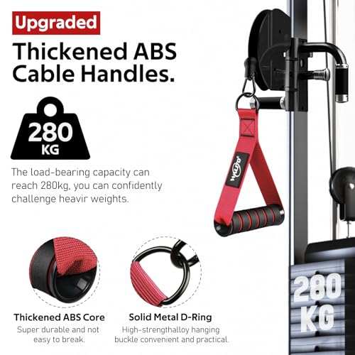 Image of Exercise Handles, Cable Machine Handles for Gym Cable Attachments Training | 2 Pack Heavy Duty Handle with Non Slip Grip for Cable Machines, Pull Down Workouts, Resistance Bands and Home Gym Equipment