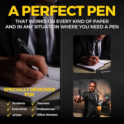 Bastion PEN-BLTACN-TTN-BLK ® Luxury Bolt Action Pen, Durable Professional Ballpoint Pen With Fine Tip, Edc Pen thumb #4