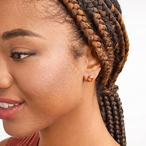 MORGAN & PAIGE .925 Sterling Silver Platinum or 14k Rose Gold Plated Cushion Brilliant Cut 7mm Cubic Zirconia Earrings Studs, 4 Prong Setting Butterfly-Back Hypoallergenic Stud Earrings for Women2