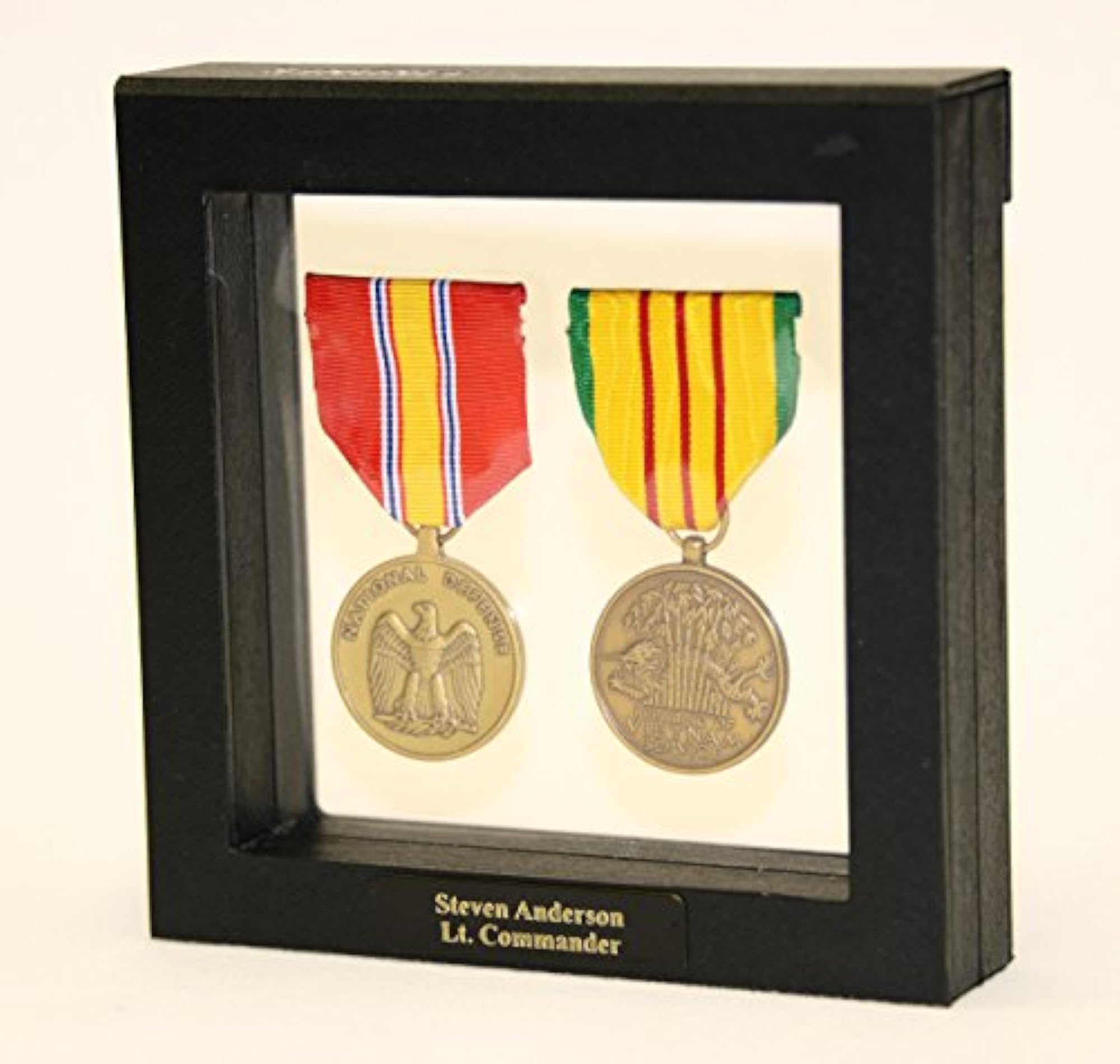 Military Medals Pins Patches Display Case Box Frame