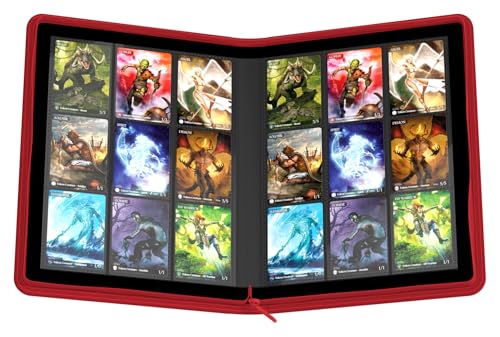 Image of Ultimate Guard Zipfolio 360 - 18 Pocket Xenoskin Red