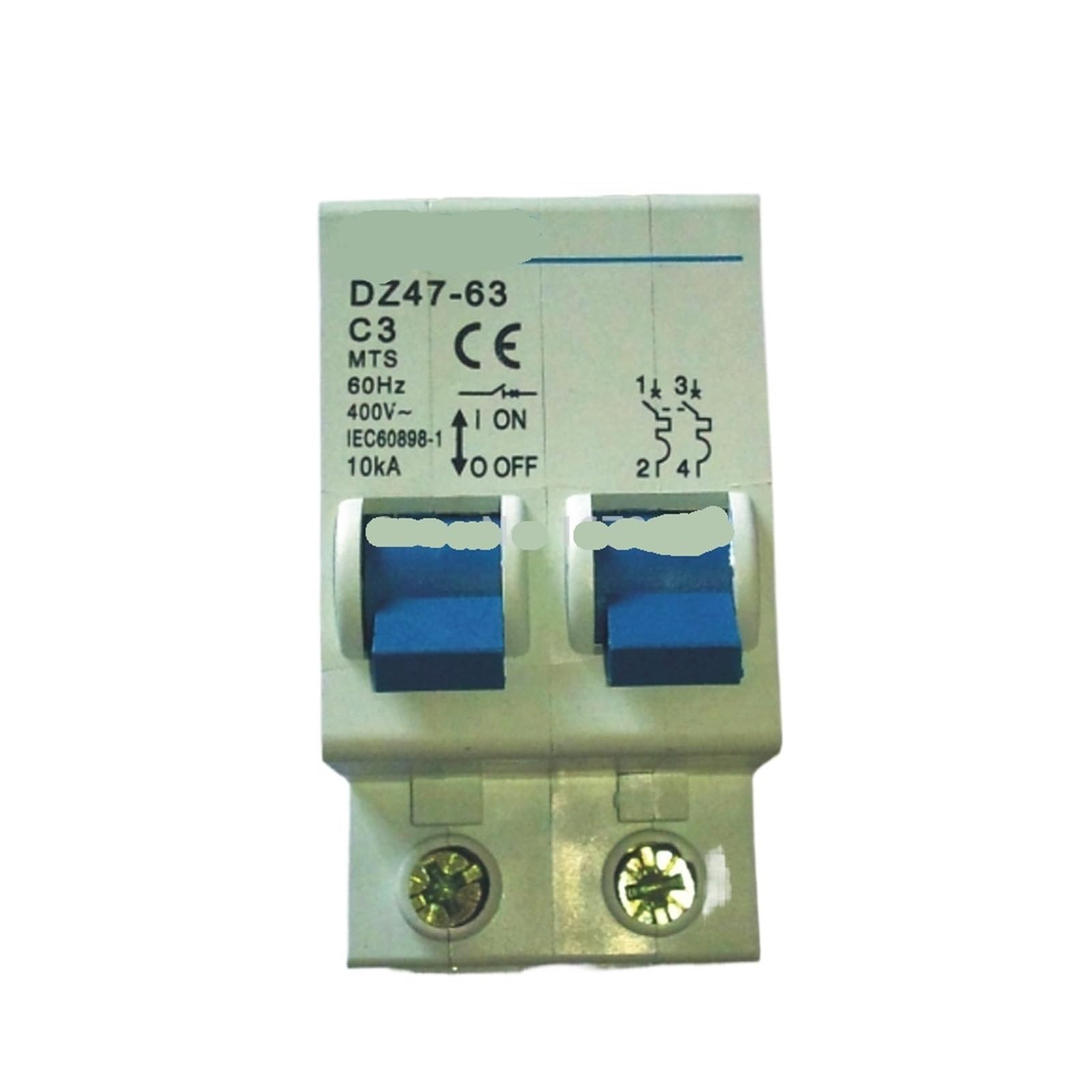 Disjoncteur MTS 1P 3A avec commande manuelle NISZA MCB protection de circuit 400V