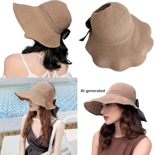 Visera de sol para mujer UPF 50+ con lazo miniatura 5