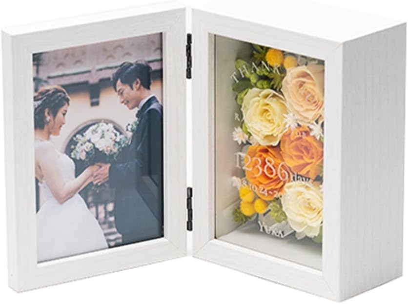 フランスアンティーク 木彫りの古いフォトフレーム 写真立て ドライ