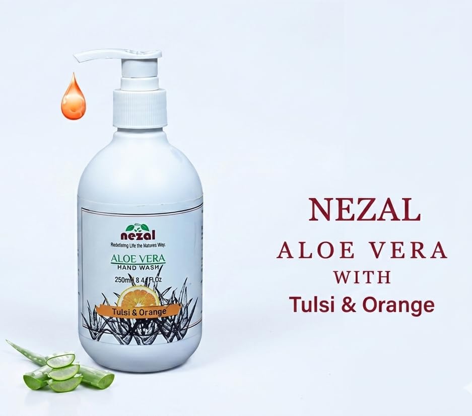 Image of Nezal Tulsi & Orange Handwash 250ml - With Aloe Vera