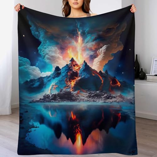 Couverture polaire Plaid Volcan 150x200cm pour lit et canapé