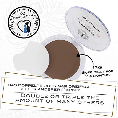 Foto von Fidentia Hair Shader 12g | Made in EU | Haar Concealer zur Haarverdichtung & Ansatzkaschierung - Mittelbraun