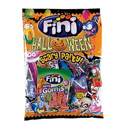Fini Scary Party Mix | Surtido de Dulces Halloween con Gominolas, Piruletas, Geles y Chicles - 180 gr
