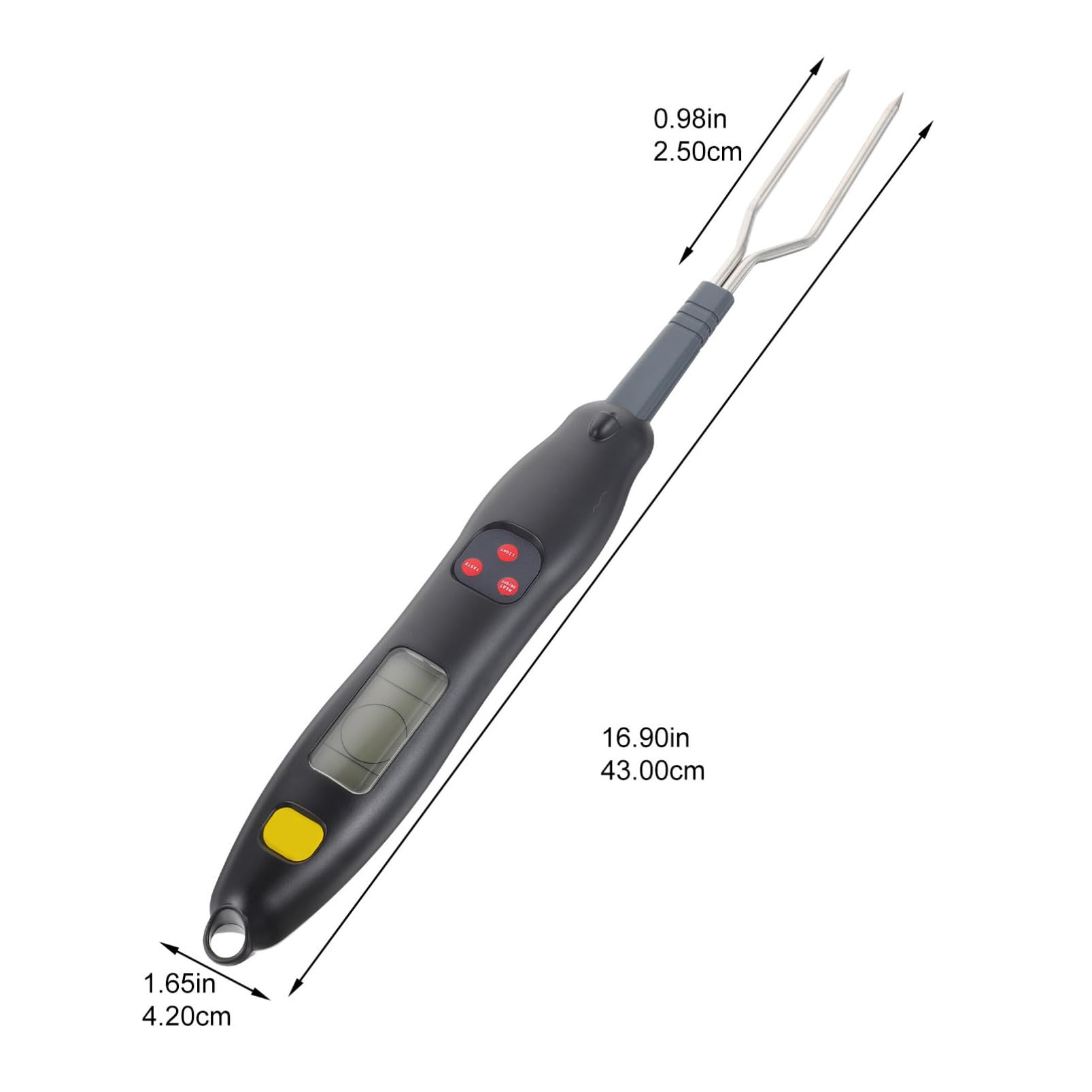 TOYANDONA 2 Pezzi Termometro Elettronico per Carne Bbq con Ergonomico e Sicura Strumento per Arrosto e Termometro Wireless Inossidabile