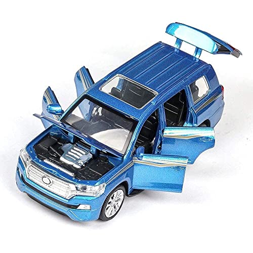 Image of Alloy Car Model Diecasts Metal Toy with Sound /Light /Pull-Back Off-Road Vehicles Car Model Collection Kids Toys Gift Multicolor Pack of 1 (1:24 Land Cruiser Prado)
