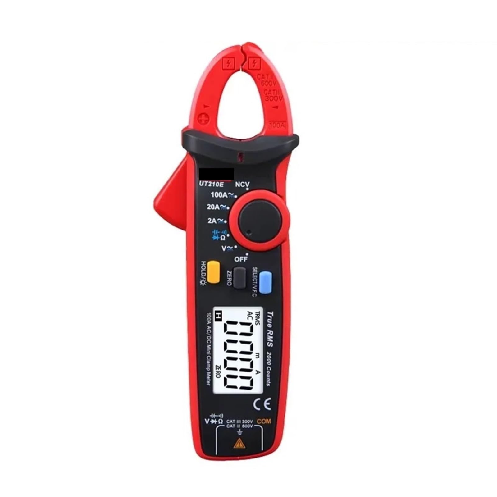 Pinza amperimétrica digital, UT210E UT210D UT202A + UT204 Plus UT201A AC DC Medidor De Corriente Alica Voltímetro Amperímetro Digital Multímetro Abrazadera Amperimétrica(UT210E)