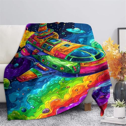 Couvertures flanelle anti-transpiration plaid chaud extraterrestre - 7