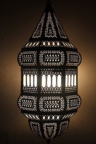 Marokkanische orientalische Orient arabische grosse Messing Lampe Hängeleuchte Leuchte Deckenlampe Messinglampe Maghdir… – Bild 3