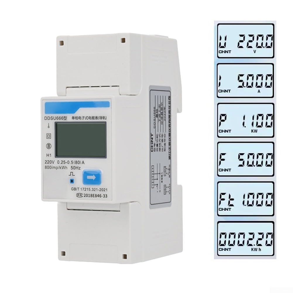Smart Energy Meter, DDSU666, contatore di corrente elettrica monofase, DIN RS485, misuratore di corrente elettrica, per fatturazione fotovoltaico ed elettricità