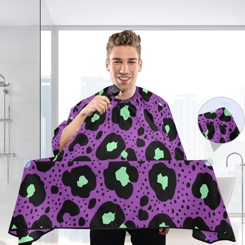 Capa de barbería impermeable Kigai estampado leopardo para hombre miniatura 6