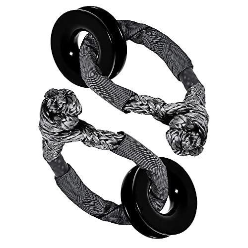Astra Depot 2 Sets Black Recovery Snatch Ring 41,000lbs with 1/2