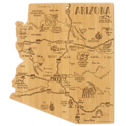 Tabla de cortar con forma de Arizona de bambú miniatura 1