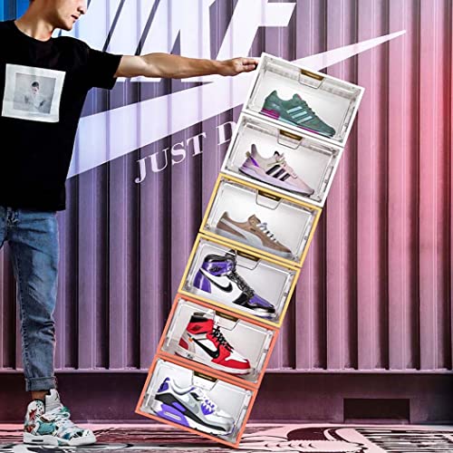 Vitrine sneakers transparente en plastique rigide haute densité blanc épuré