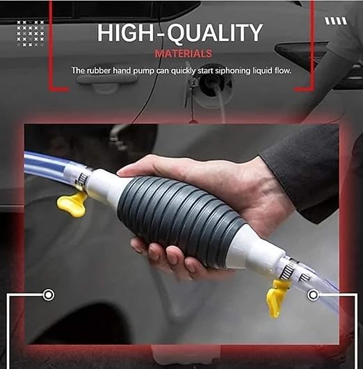 Image of Fuel Transfer Pump Kit Tank Sucker Newest High Flow Hand Pump Portable Manual Car Bike Fuel Transfer Pump | Liquid Pipe Siphon Tool for Petrol Diesel, Water, Oil Liquid Water Fish Tank (2 Miter)