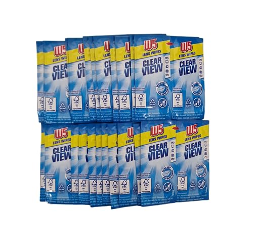 W5 - 60 Lingettes nettoyantes pour verres de lunettes, appareils photo, jumelles, rétroviseurs, visières, écrans d'ordinateurs, téléviseurs, téléphones...