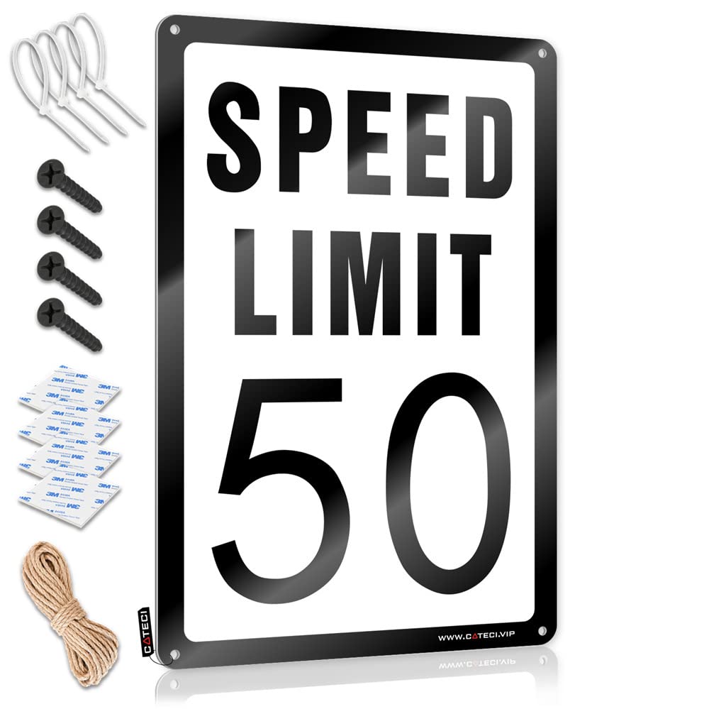 Fzfn Boys Colour Room Decor Teenager Custom Cool Wall Art | Speed Limit 50 Mph Aesthetic For Yard Living Room(30X40cm)