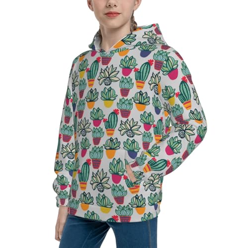 Cactus Plant Kid Hoodies Boys Sweatshirts Girls Pullover with Pocket2
