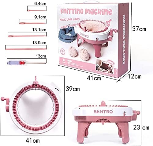 Miniatura 6 de Yohencin Máquinas de tejer de 48 agujas con contador de filas, telar de tejido inteligente, telar redondo, tabla de tejer, kit de máquina giratoria