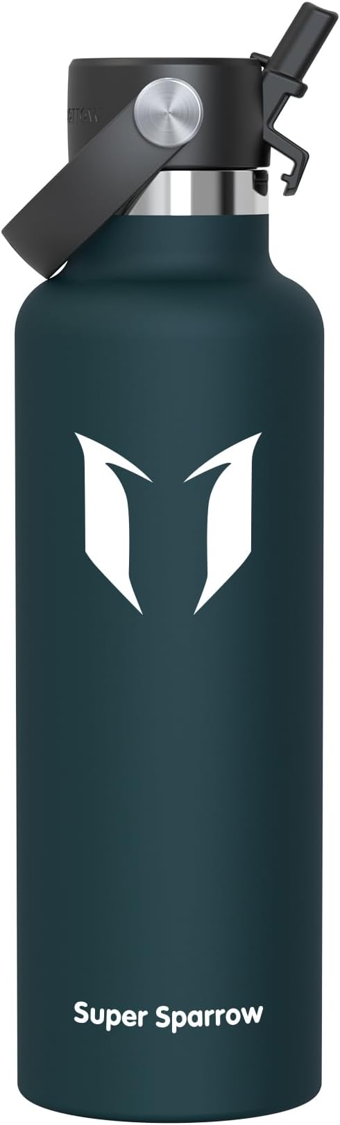 Sparrow Insulated Water Bottle - 350ml/500ml/750ml/1L/1.2L - FlipFlow Metal Water Bottles with Straw Lid - BPA Free - Leakproof Stainless Steel Flask for Sport, Gym, School, Outdoor, Travel