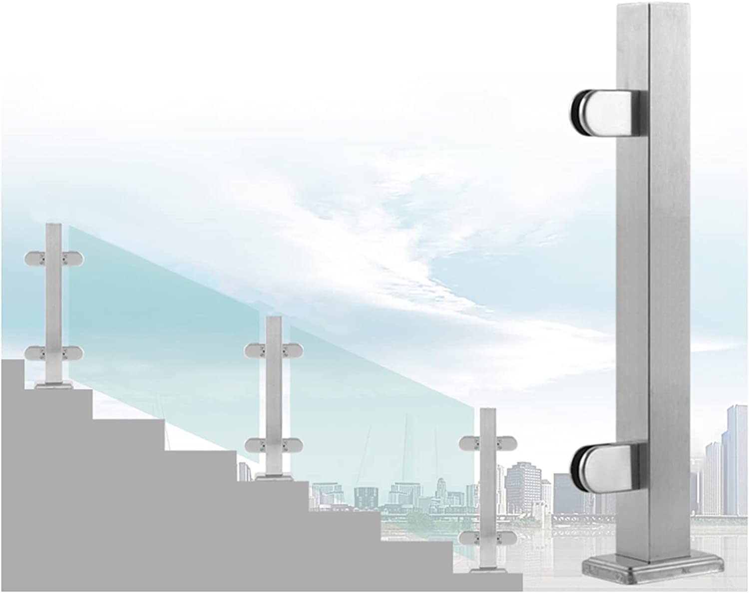 Spigots de garde-corps en acier inoxydable pour terrasses