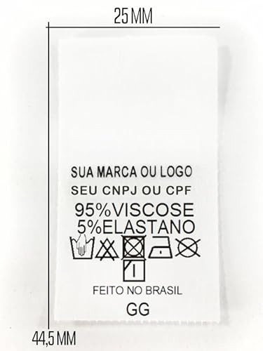 Etiqueta De Composição Viscolycra 1.000 un. Envio com Produção Rápida