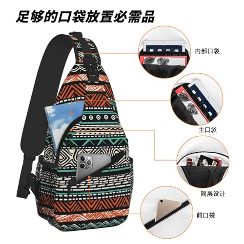 Bolso Sling Bandolera para Mujer y Hombre Negro miniatura 6