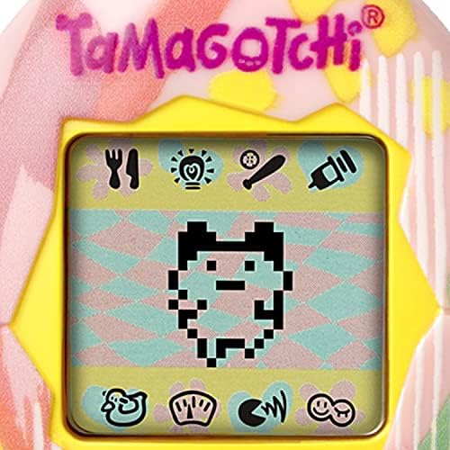 TAMAGOTCHI Original Bandai Tamagotchi Art Style Shell with Chain - The Original Virtual Reality Pet 429883NBNP, Pink (42883NBNP)