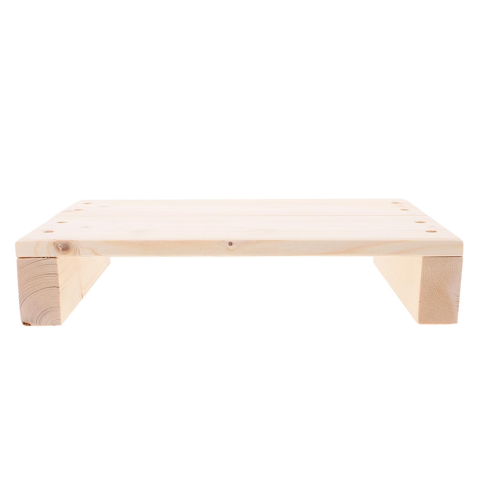 Taburete reposapiés de madera portátil y fácil de almacenar en interiores