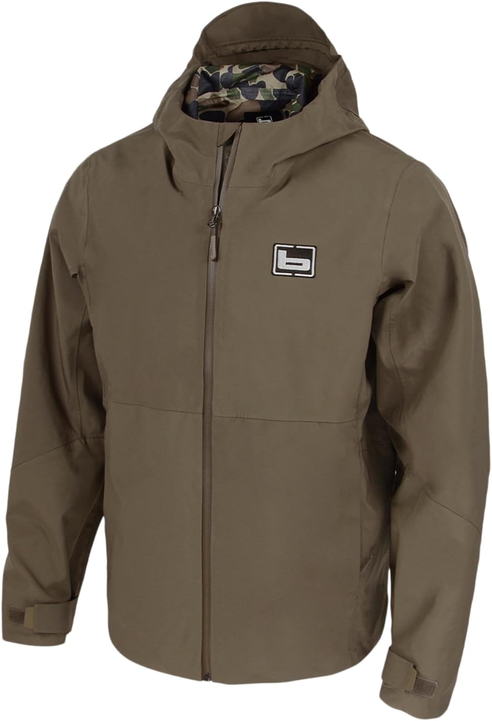 Banded Men's Featherlite Rain Shell Waterproof Breathable Lightweight Active Outdoor Hiking Hunting Hooded Jacket, Zip Front