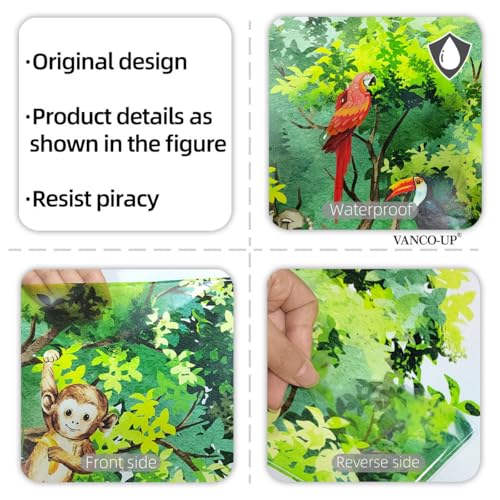 Vinilos decorativos árbol suspendido jungla 51.57x48.03 pulgadas miniatura 6
