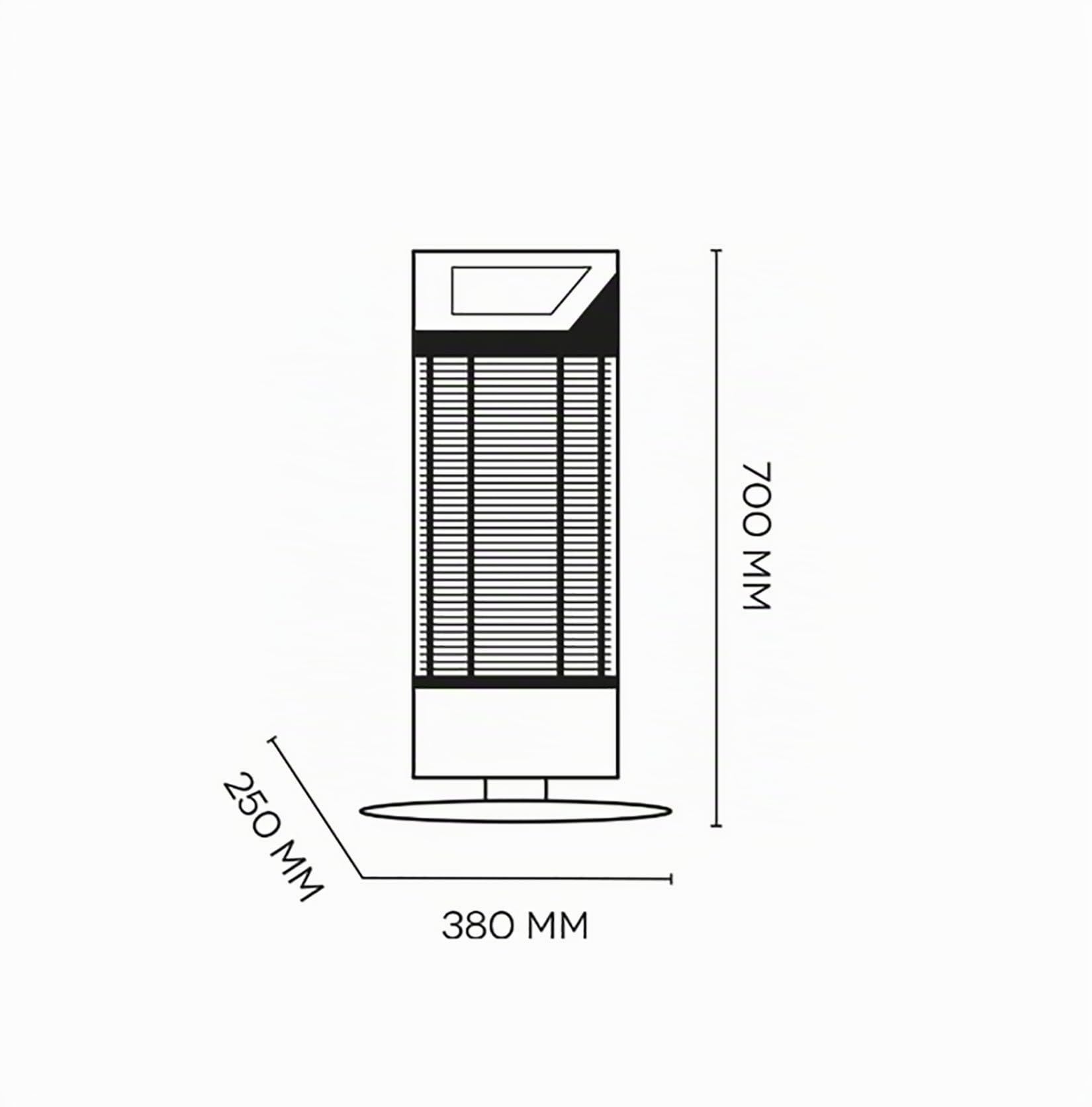 Argoclima Ambient Stufa in Fibra di Carbonio Oscillante, Grigio Antracite