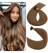 Pre bonded I Tip Human Hair Extension for Women Fusion Stick Tip Remy Human Hair Piece Invisible ...