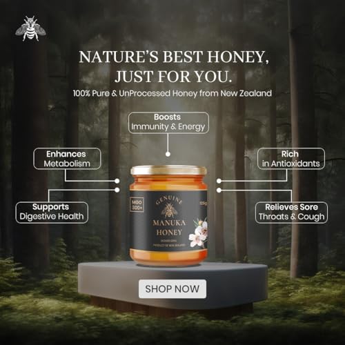 Image of Genuine Manuka Honey MGO 800+, 100% Natural, New Zealand (125g)