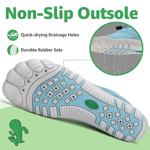 Image of SAGUARO Water Shoes for Women - Barefoot Quick-Dry Aqua Sock, Lightweight, Breathable for Swimming, Beach and Outdoor Activities Size 5.5-10.5